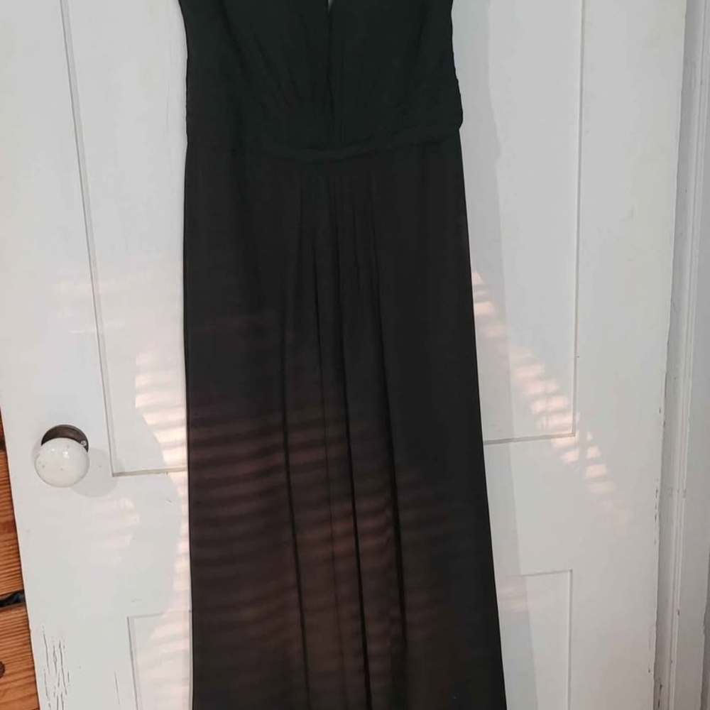 Azazie Black Strapless Pleated Sundress